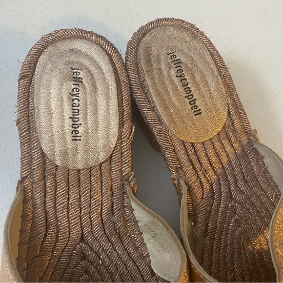 JEFFREY CAMPBELL MONADA Rose Gold Metallic Espadrille Sandal Women's Size 8 - Picture 5 of 9
